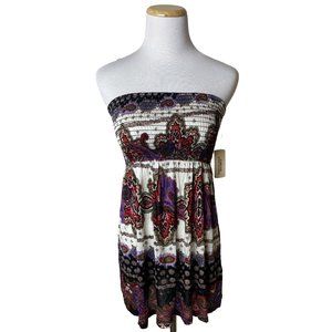 Forever 21 Multicolor Strapless Knit Tunic Tube Dress Size Small NWT